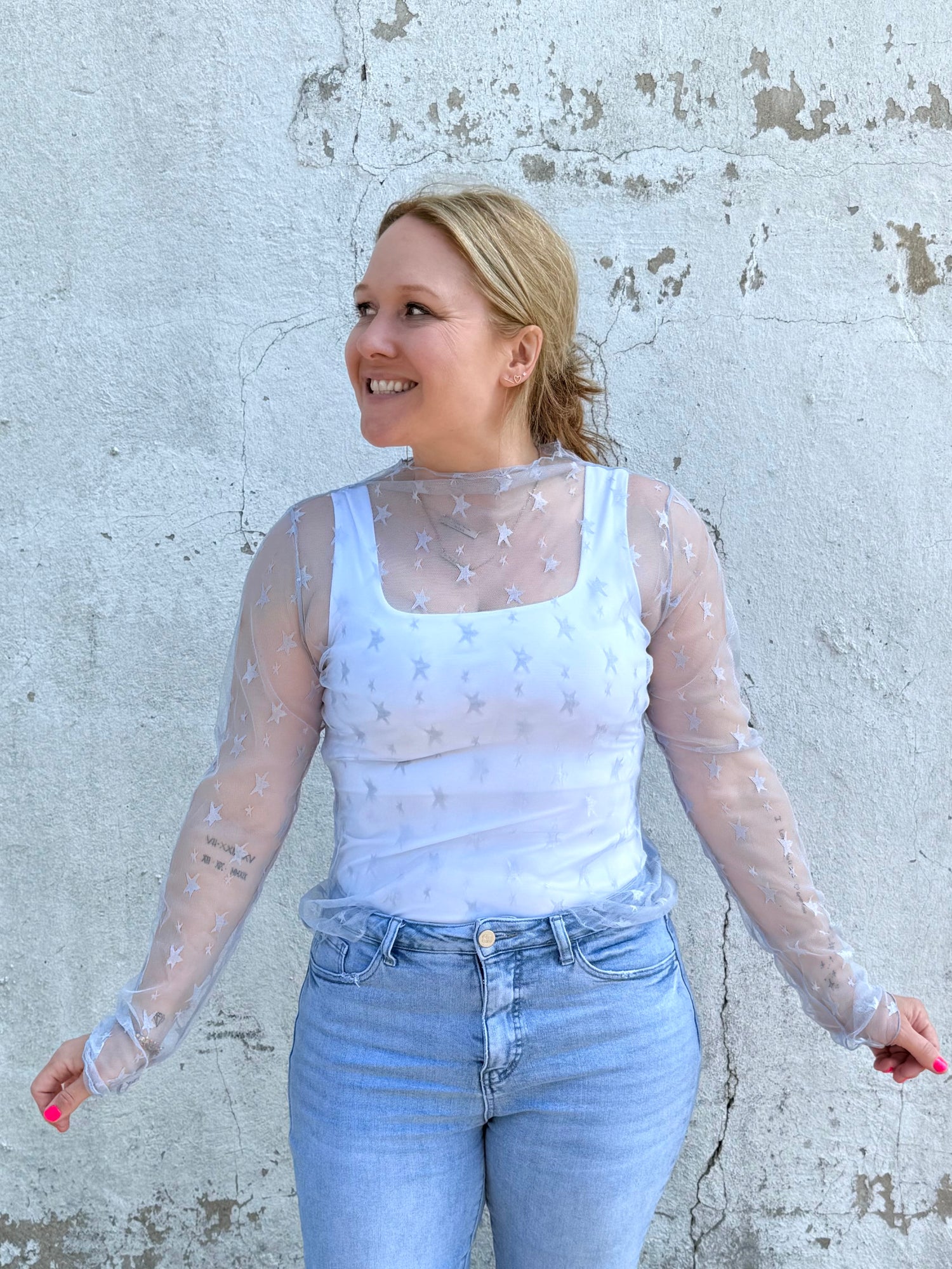 Cosmic Veil Mesh Top - Two Colors! {S-XL}