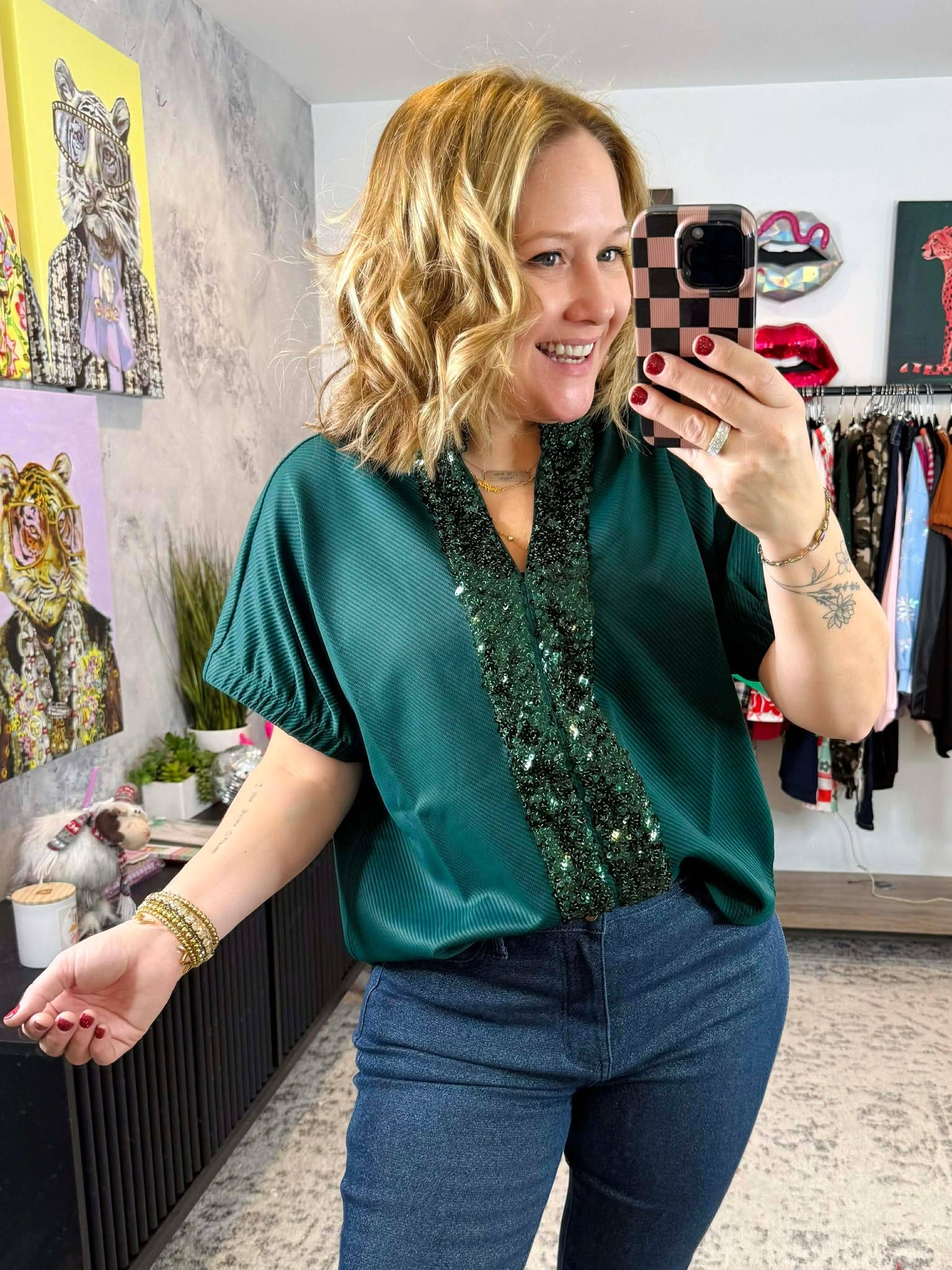 Twinkle Split Top in Pine {S-L}