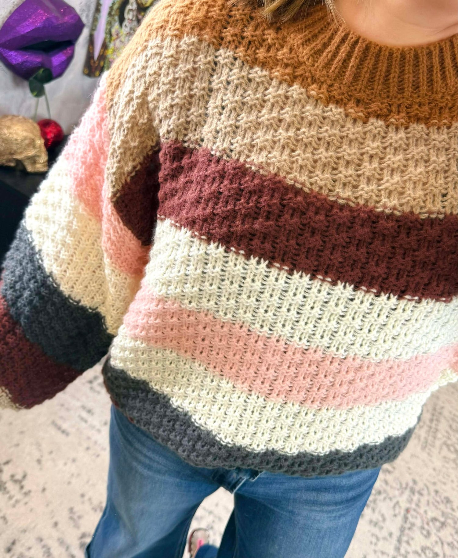 Bold Horizon Sweater in Mocha {S-XL}