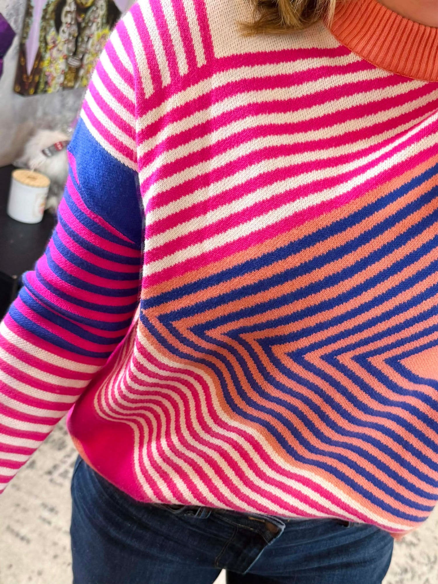 Diagonal Drift Sweater {XS-L}