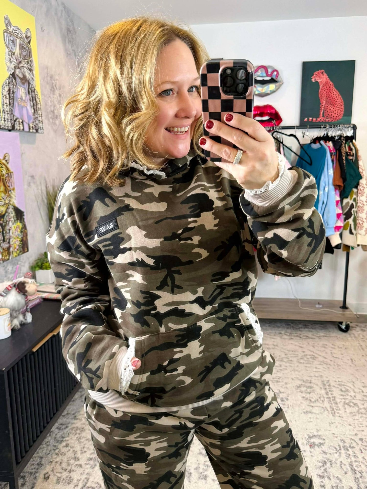 Ampersand Comfort Zone Hoodie - Camo & Lace {S-3X}