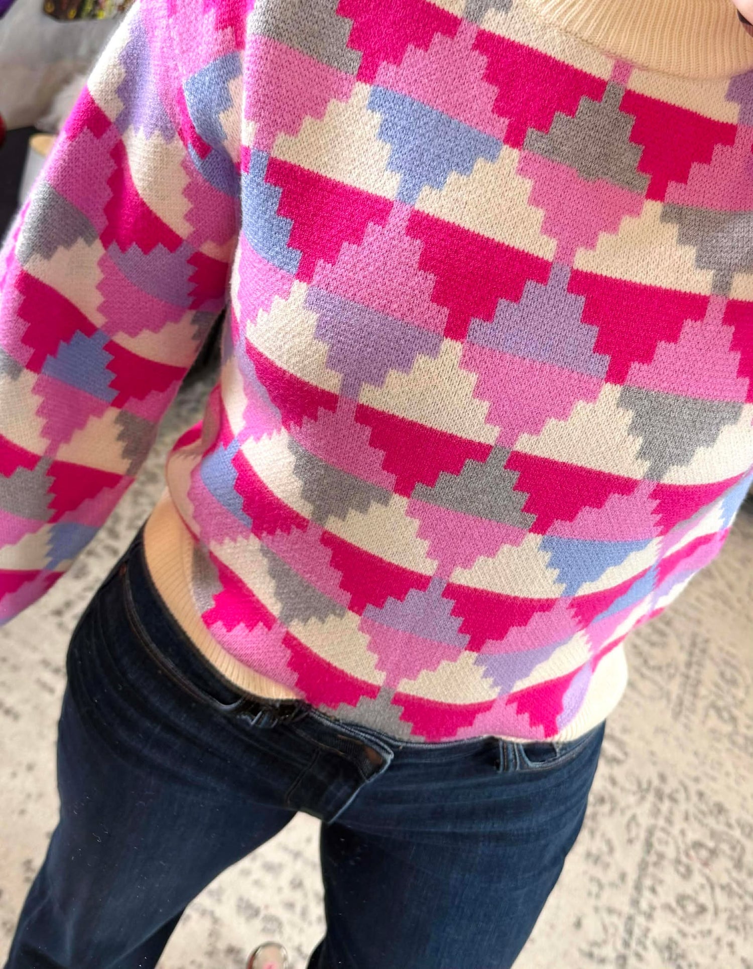 Pattern Play Sweater {XS-XL}