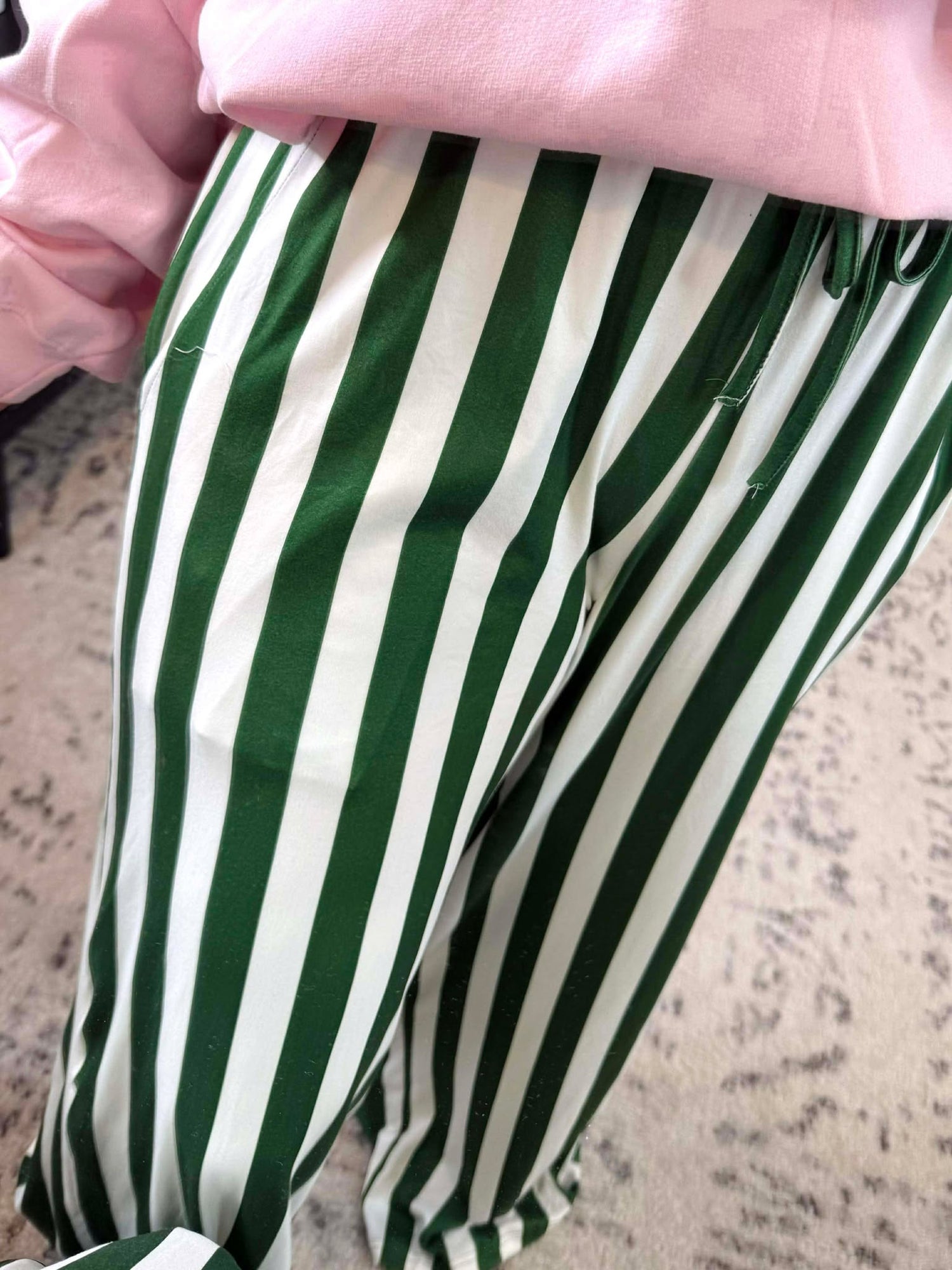 Blakeley Vertical Vibes Stripe Pants in Green {SM-2X}