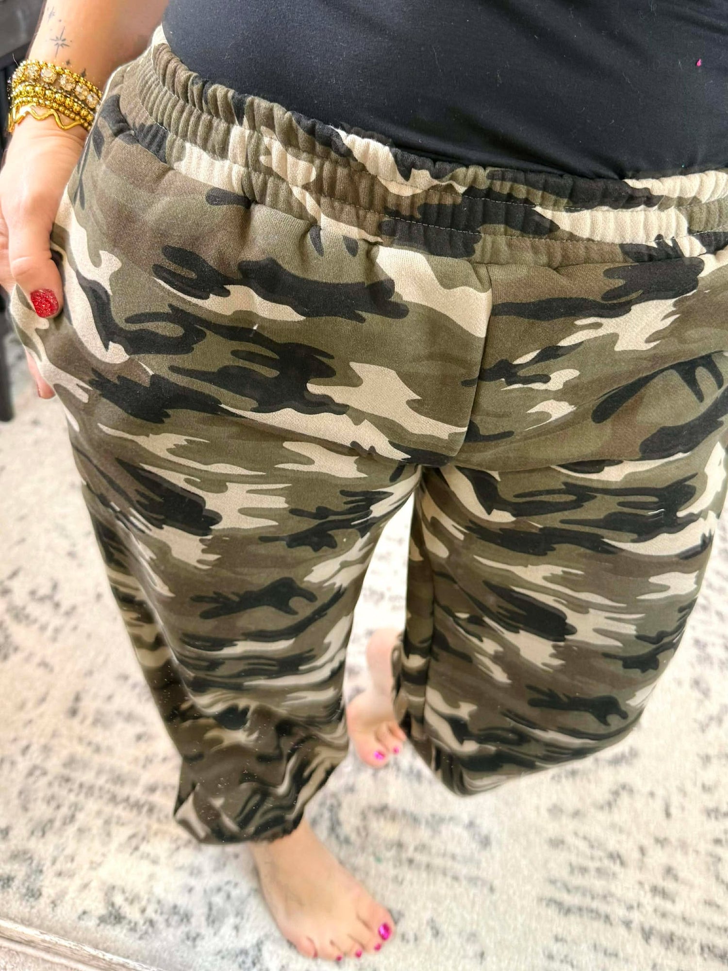 Ampersand Comfort Zone Joggers - Camo & Lace {S-3X}