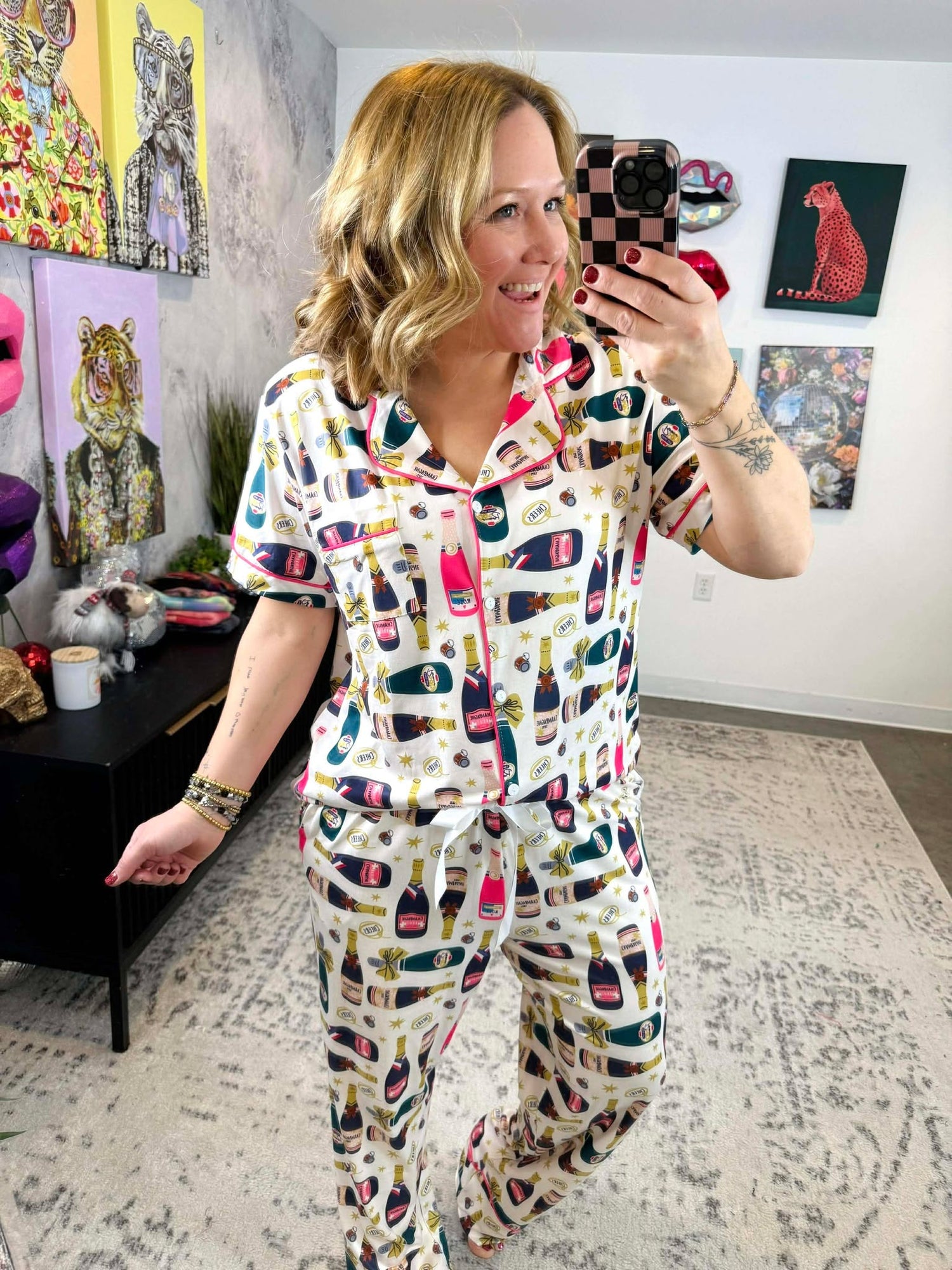 Pajama Set - Button Down - Vintage Champagne