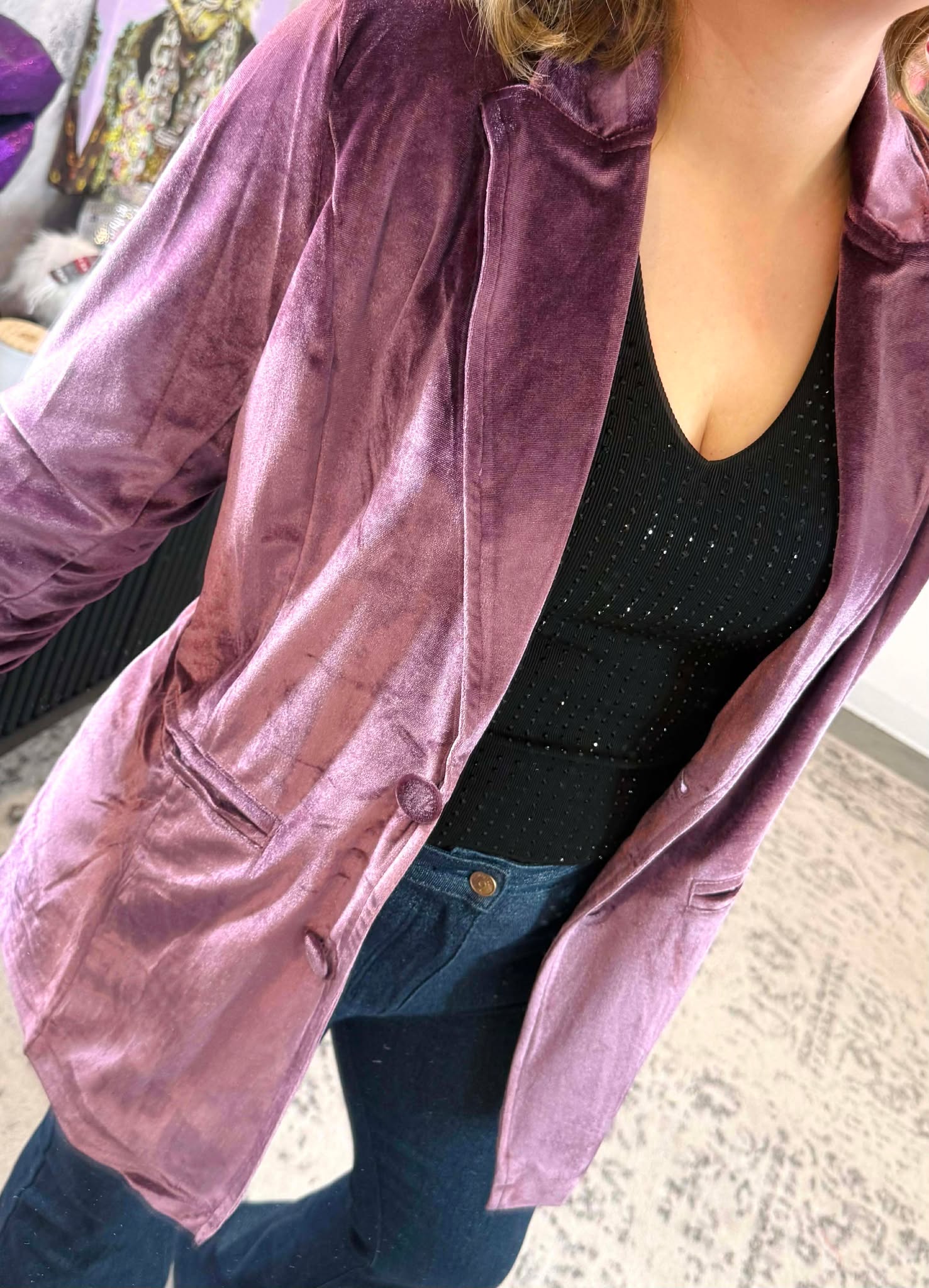 NYX Velvet Blazer - Purple {SM-3X}