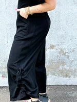 Bow-Tied Jumpsuit in Black - KaraMarie