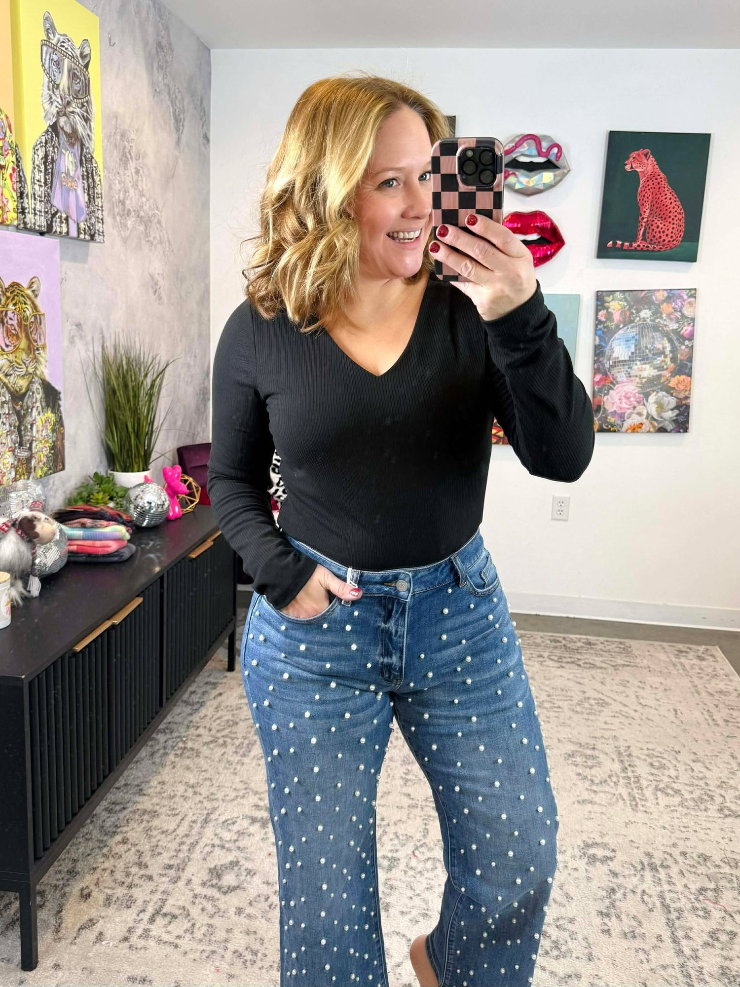 Refined Ribbed Bodysuit in Black {S-3X}