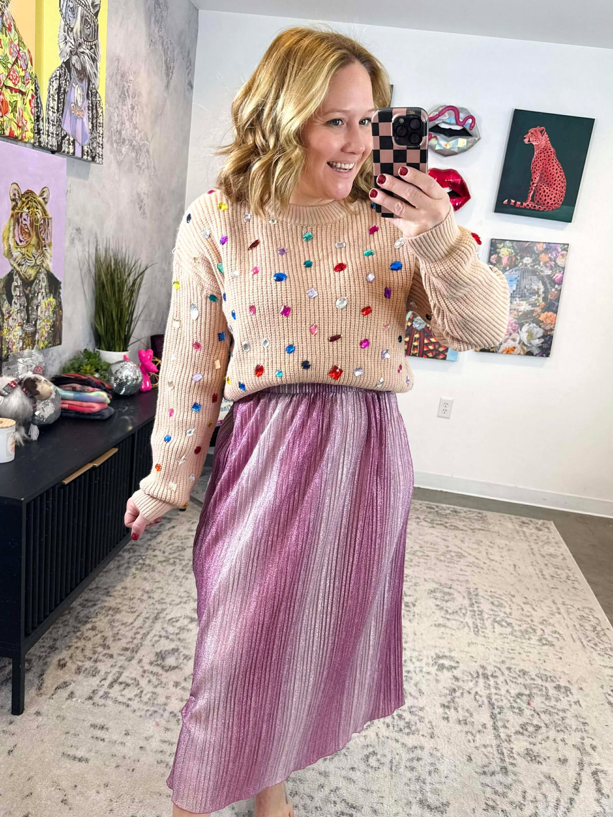 Radiant Rose` Skirt {S-L} - KaraMarie