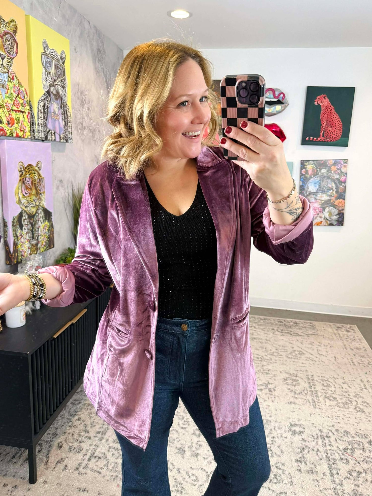 NYX Velvet Blazer - Purple {SM-3X}