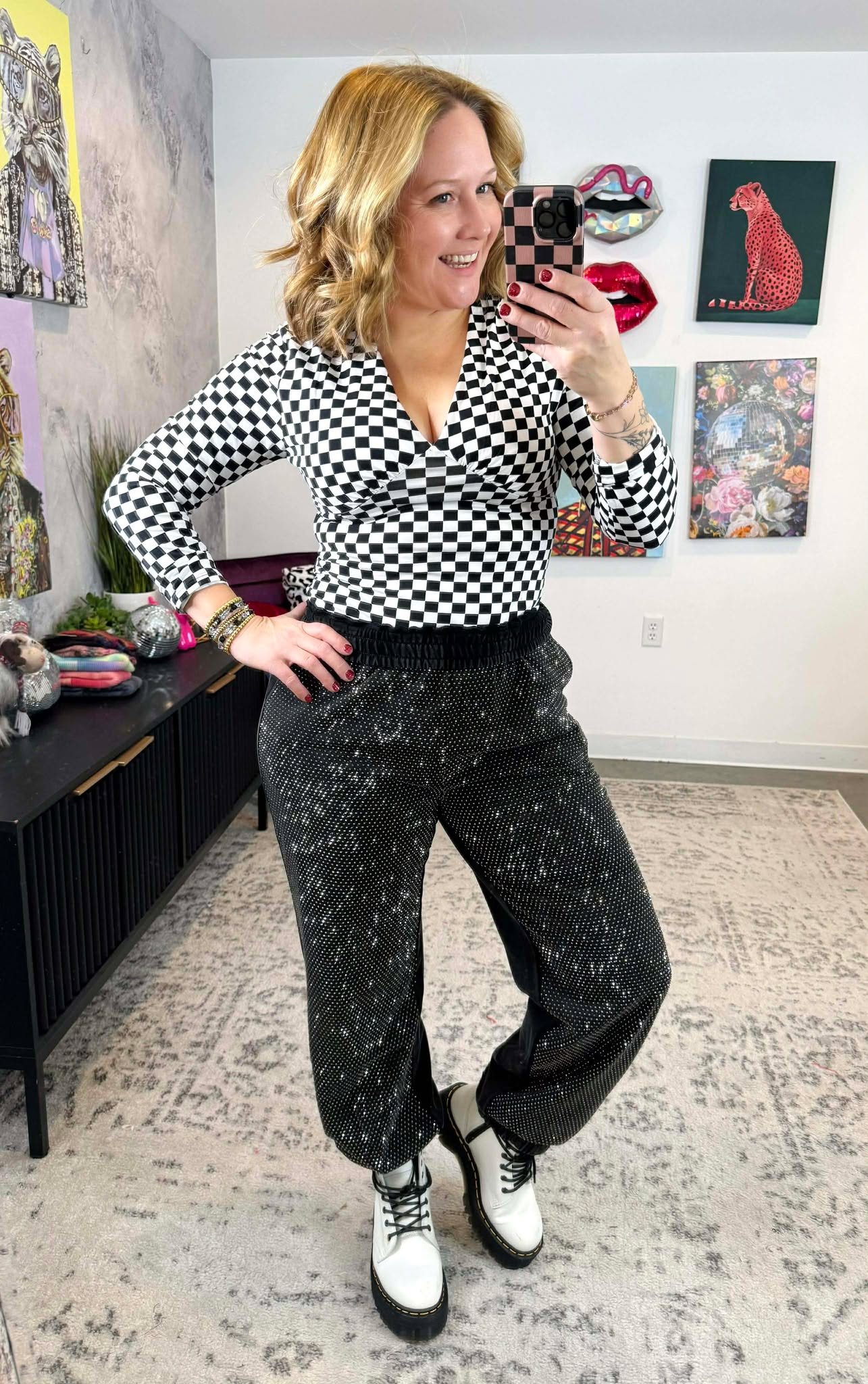 Checkered Charm Bodysuit {S-L}