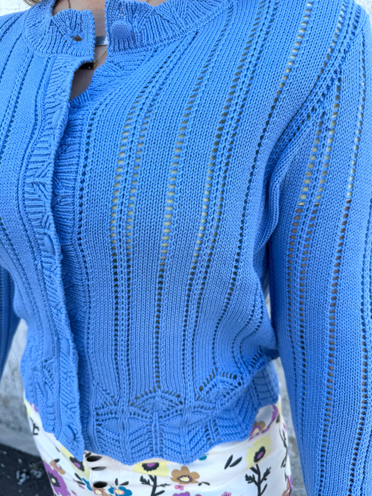 Bluebell Pointelle Knit Top {S-3X} - KaraMarie