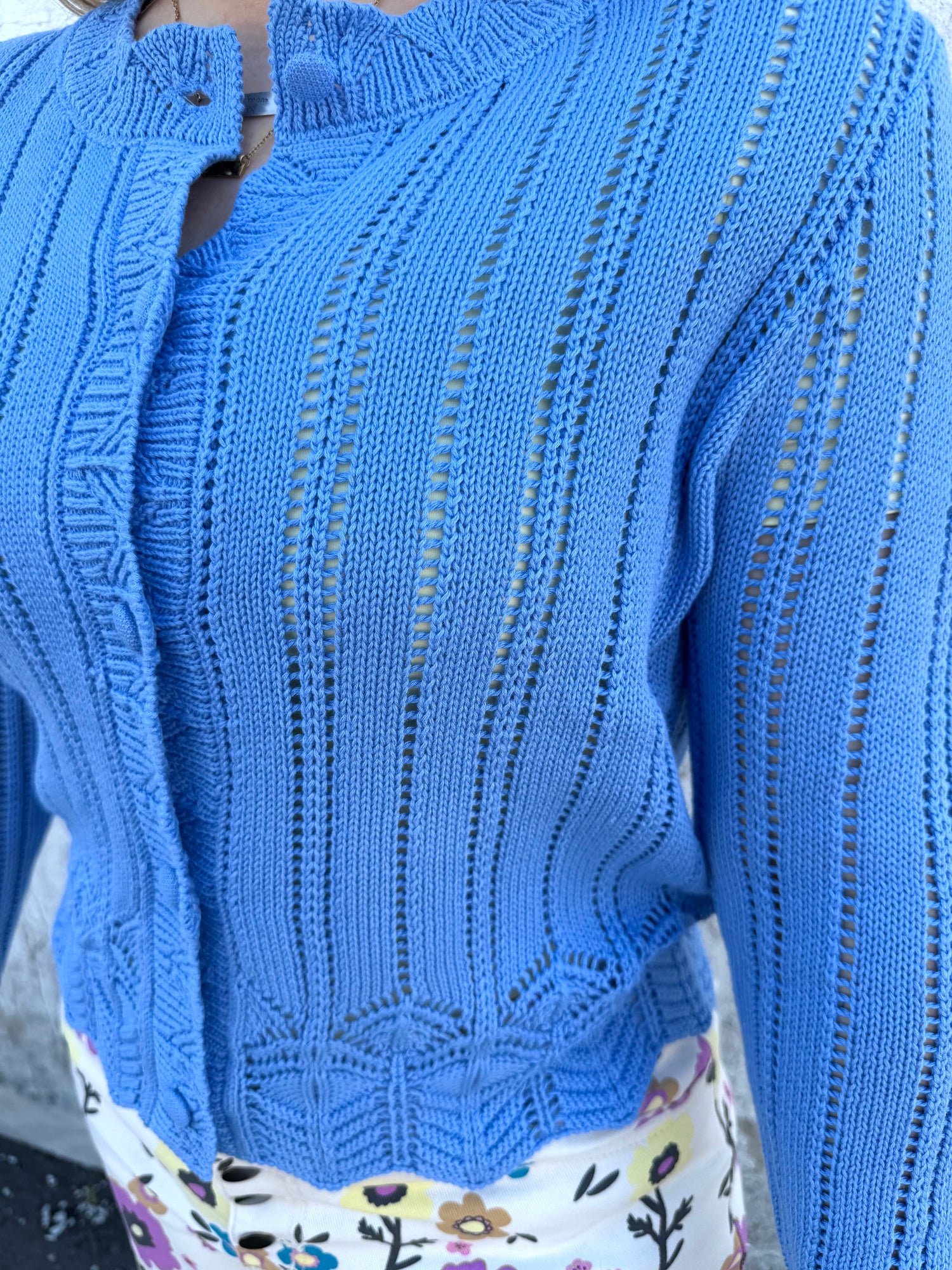 Bluebell Pointelle Knit Top {S-3X} - KaraMarie
