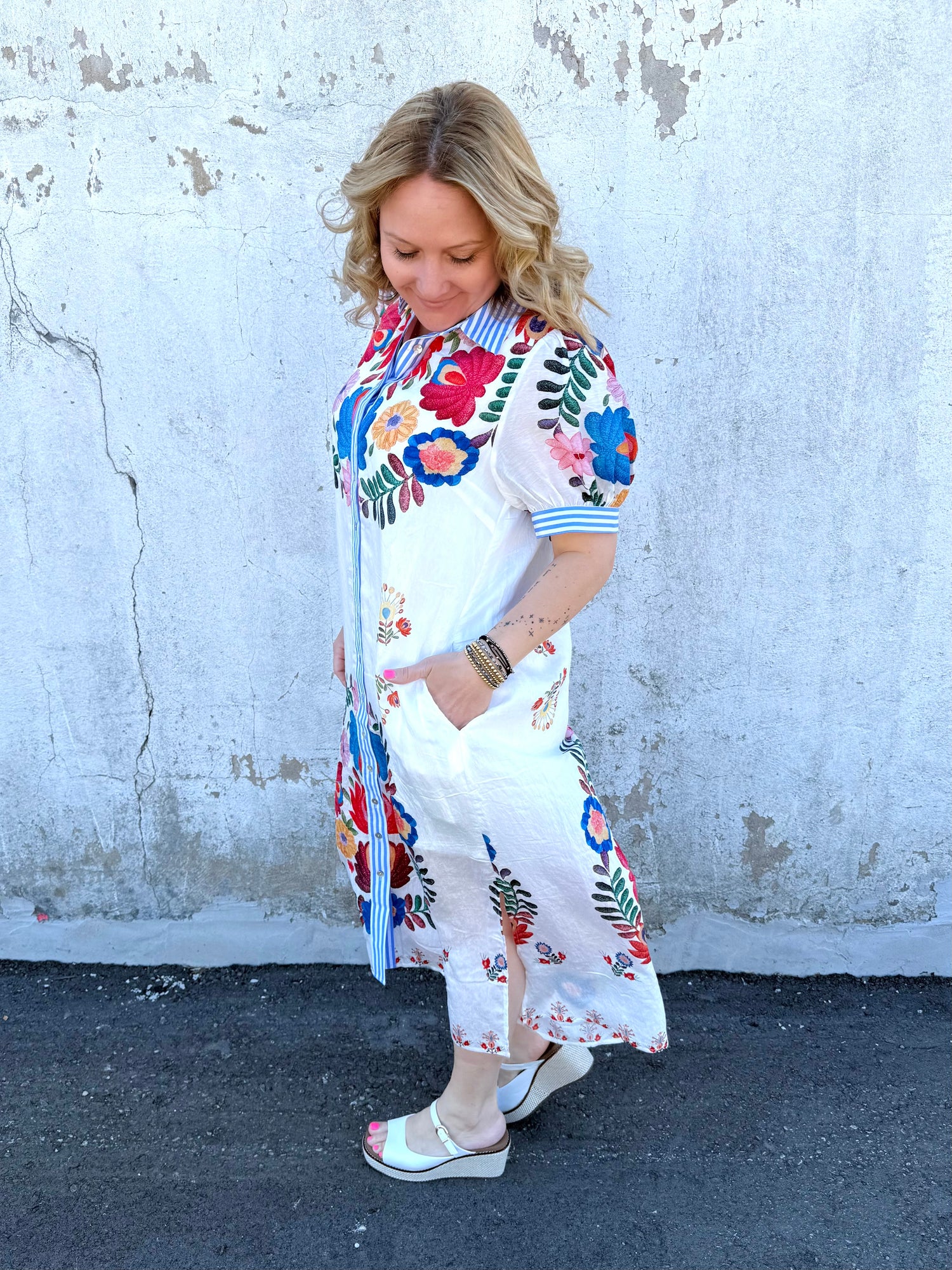 Bloom Cycle Button Dress {S-L}