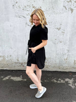 Flirty Romper Dress in Black {S-3X} - KaraMarie