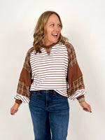 Earthy Plaid Striped Top {S-L} - KaraMarie