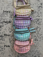 Iridescent Double Zipper Puffer Crossbody Bag {Multiple Colors!} - KaraMarie