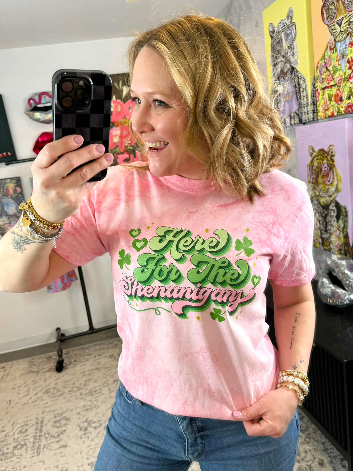 Here For The Shenanigans Graphic Tee {Custom Order!} - KaraMarie