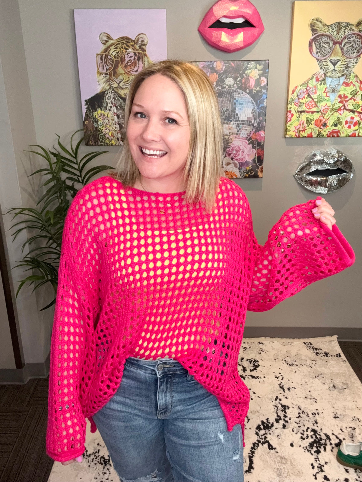 Airy Style Sweater in Fuchsia {S-XL} - KaraMarie