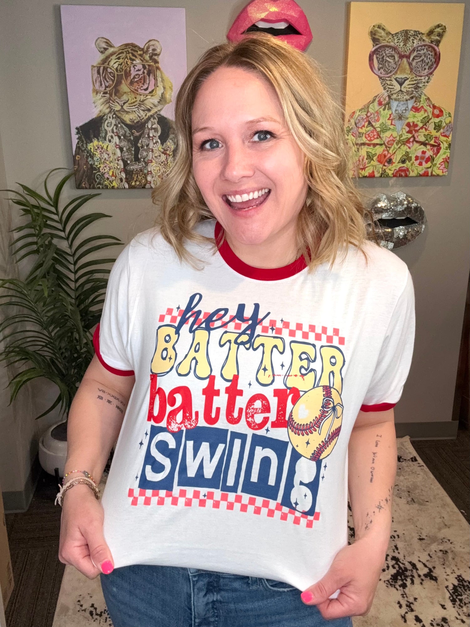 Hey Batter Batter Swing Softball Graphic Tee {Custom Order!}