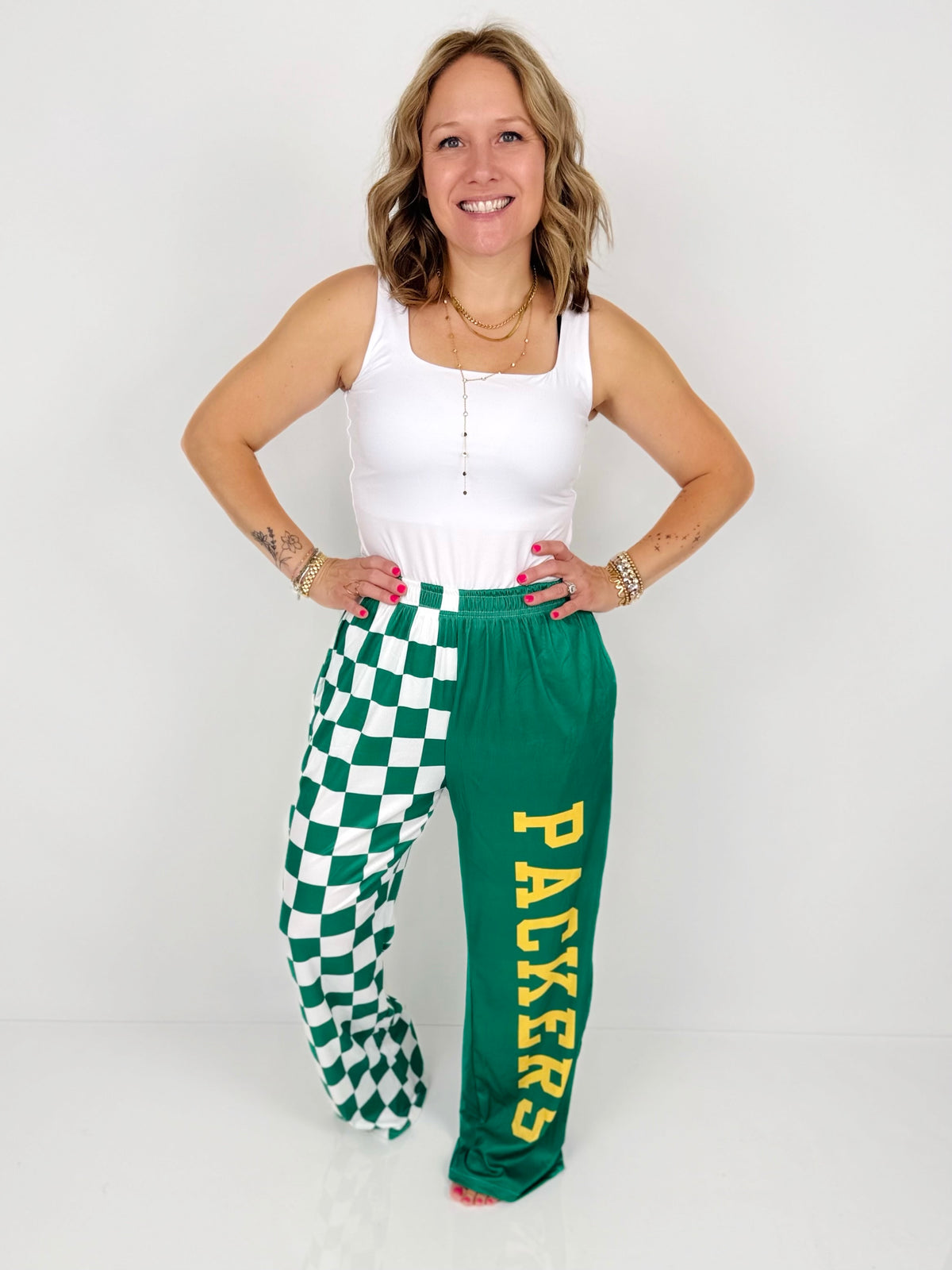 PACKERS Pep Rally Checkered Pants {S-3X}