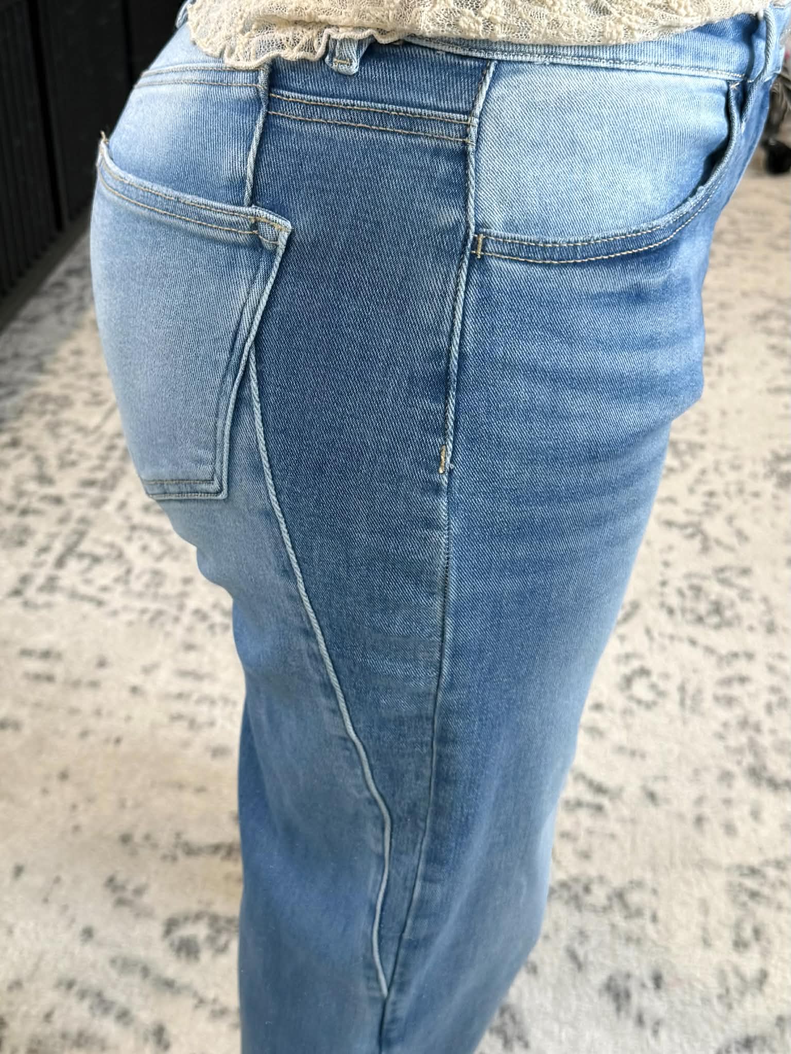 Risen Two Shade Barrel Jeans {1-3X} - KaraMarie