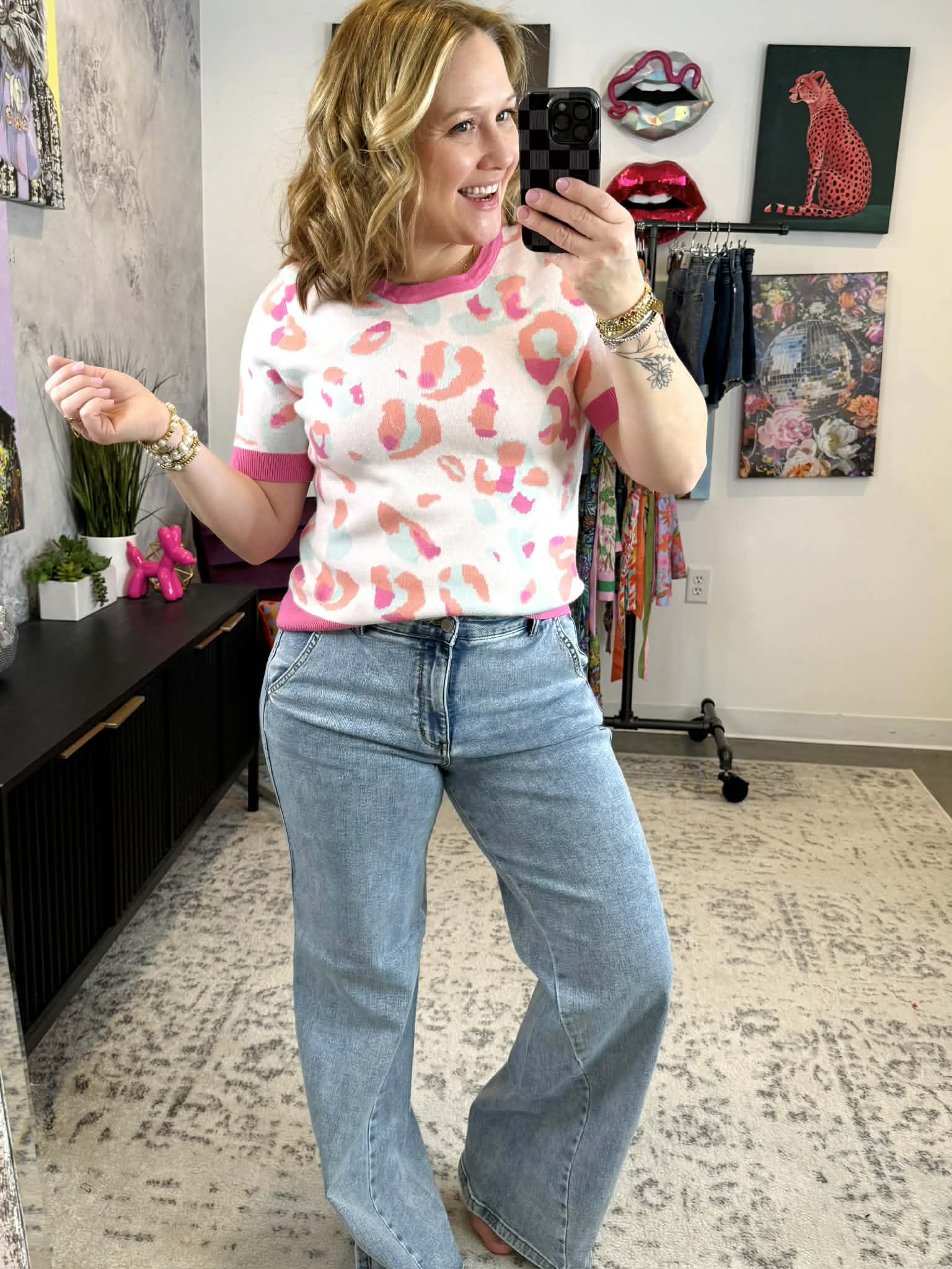 Spotted Statement Sweater Top {S-XL} - KaraMarie