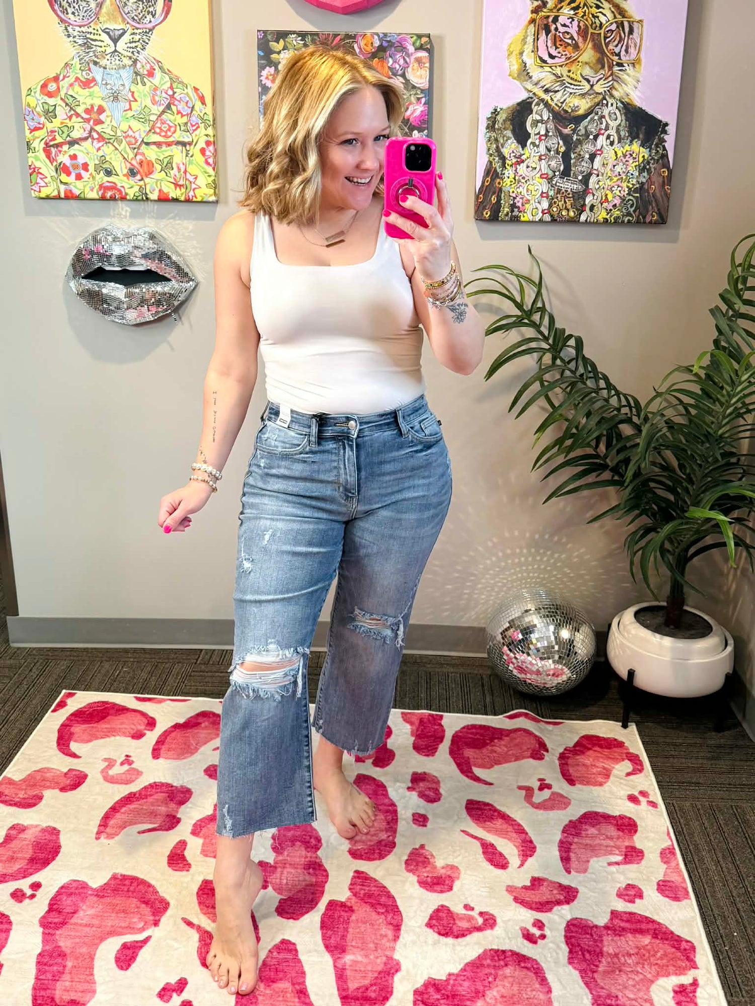 Judy Blue Raw Hem Riot Crop Jeans {0-22W}