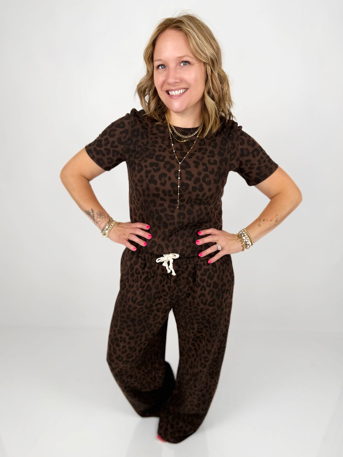 Ampersand Thermal 24/7 Wide-Leg Pants - Roam Wild {S-3X} - KaraMarie