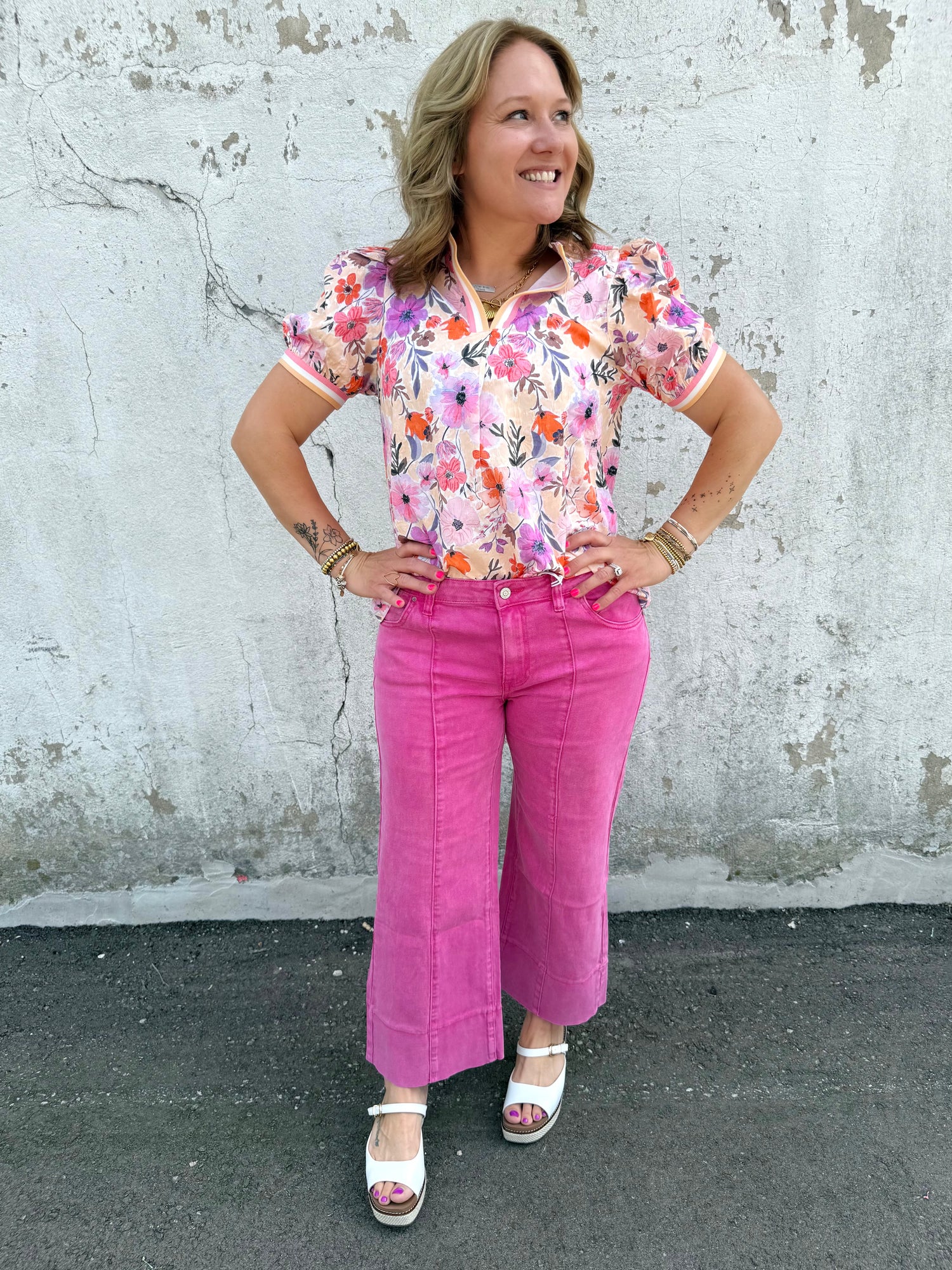 Easy Fit Cropped Wide-Leg Denim Pants - Multiple Colors! {S-3X}