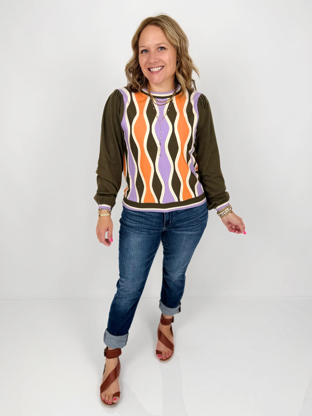 Waveform Sweater Top {S-L} - KaraMarie