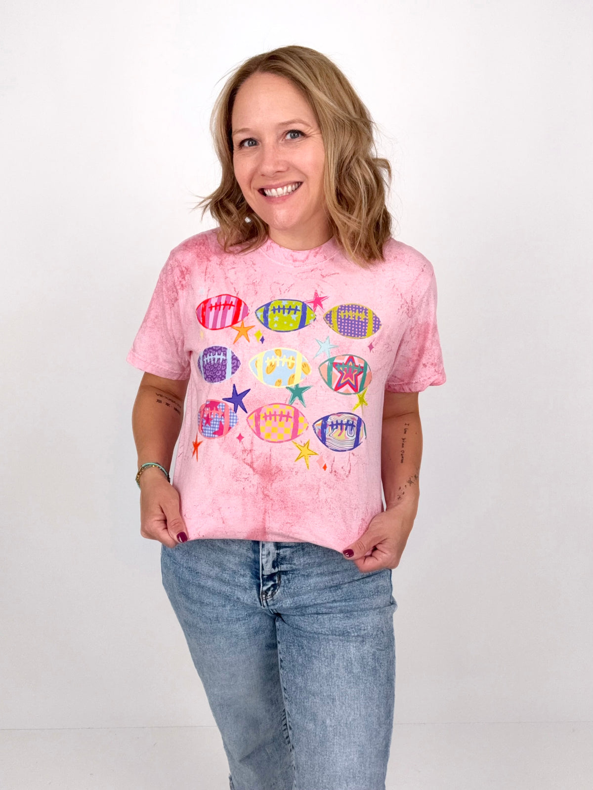 Colorful Footballs Graphic Tee {Custom Order!}