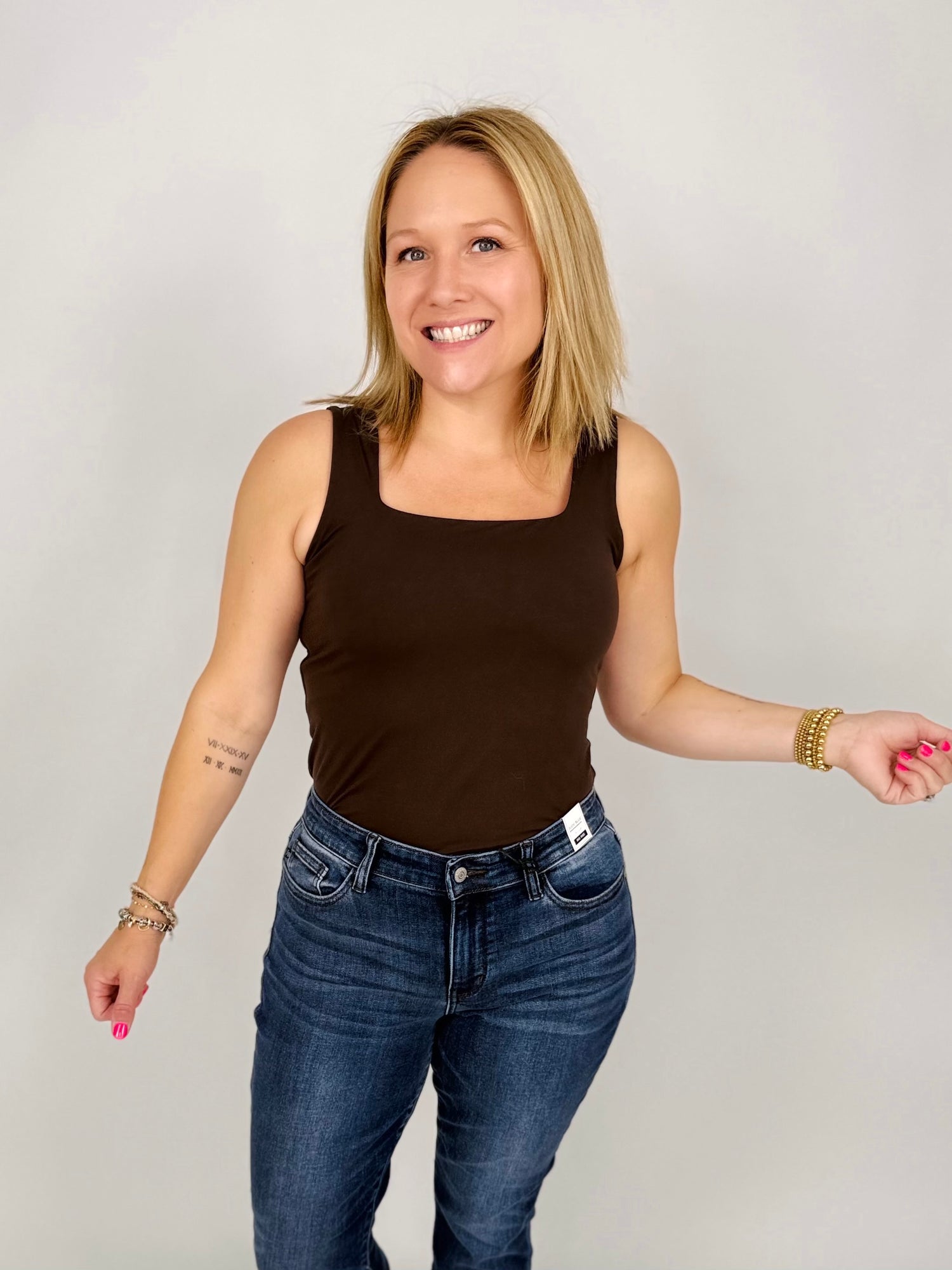 All-Day Comfort Tank in Espresso {S-3X}