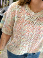 Airlight Open Knit Sweater Top {S-3X} - KaraMarie
