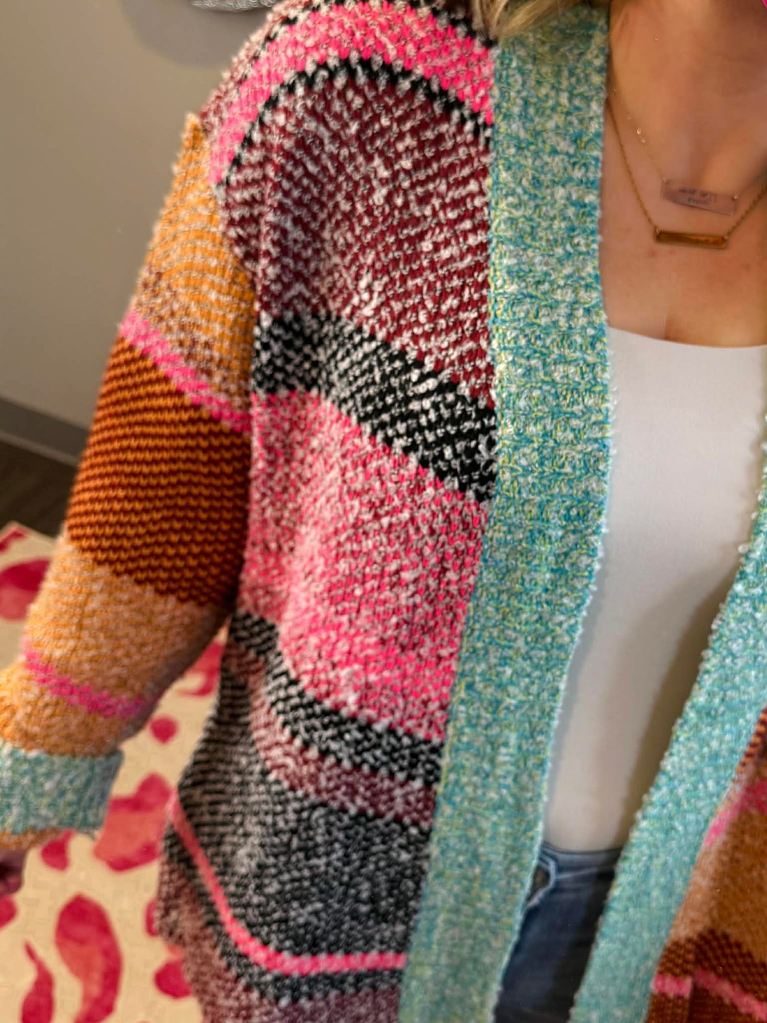 Vibe Block Cardigan {S-L} - KaraMarie