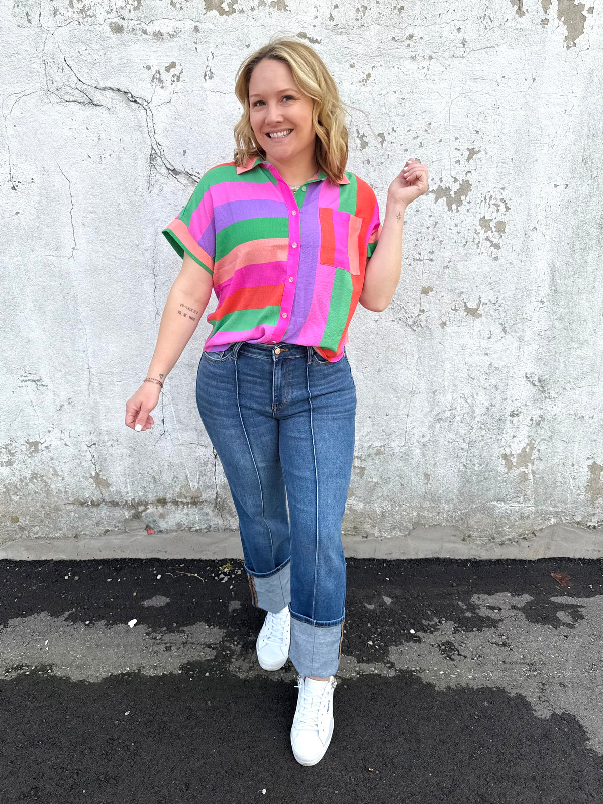 Linear Mood Top {S-2X} - KaraMarie