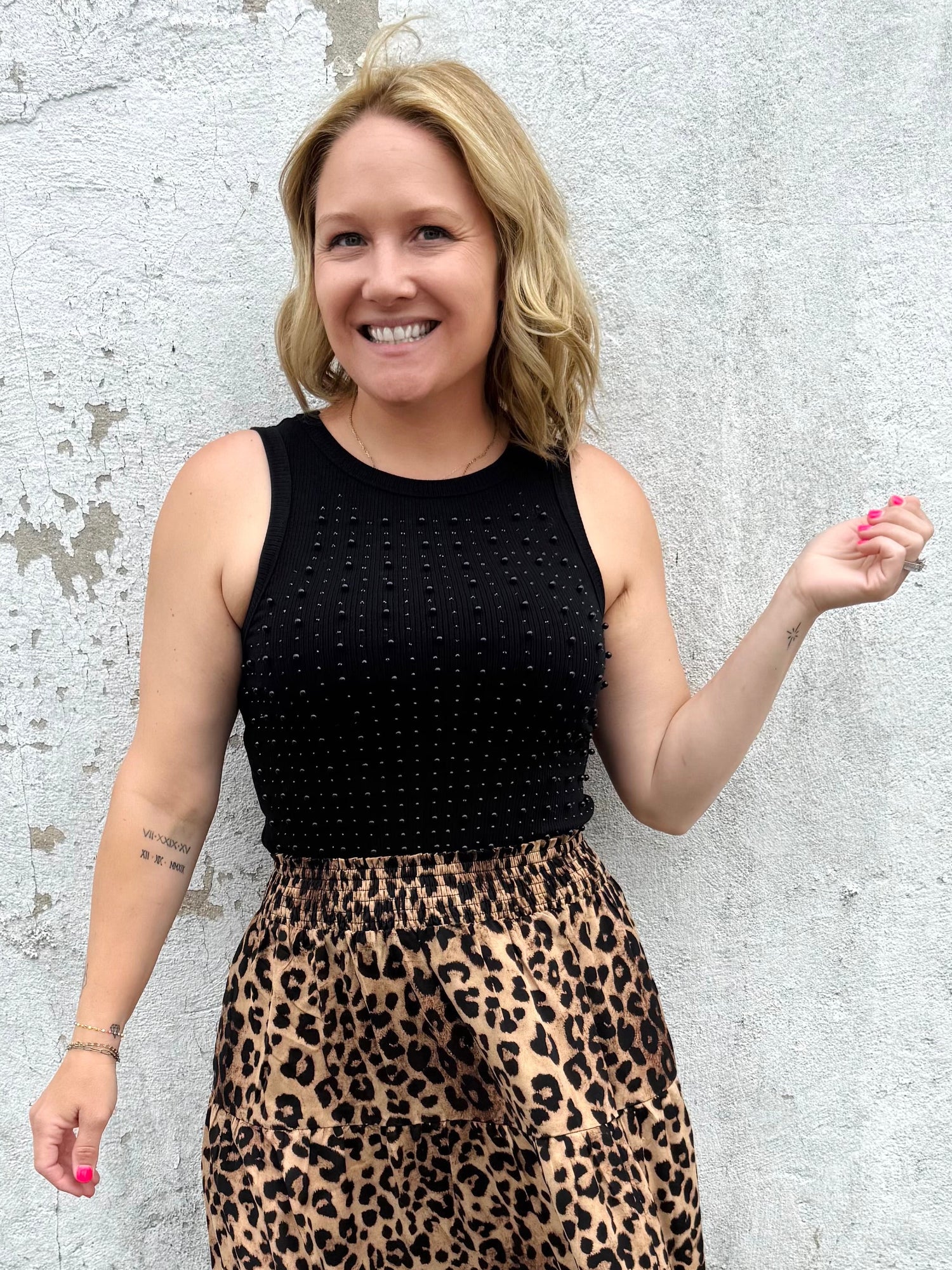 Glimmer & Grace Sleeveless Top in Black {S-3X}