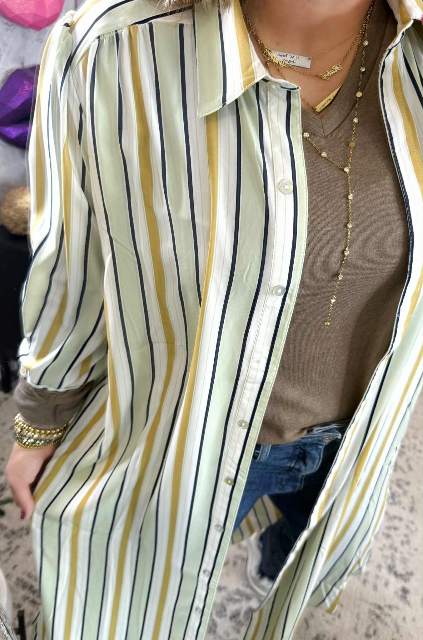 Modern Lines Shirt Dress {S-3X}