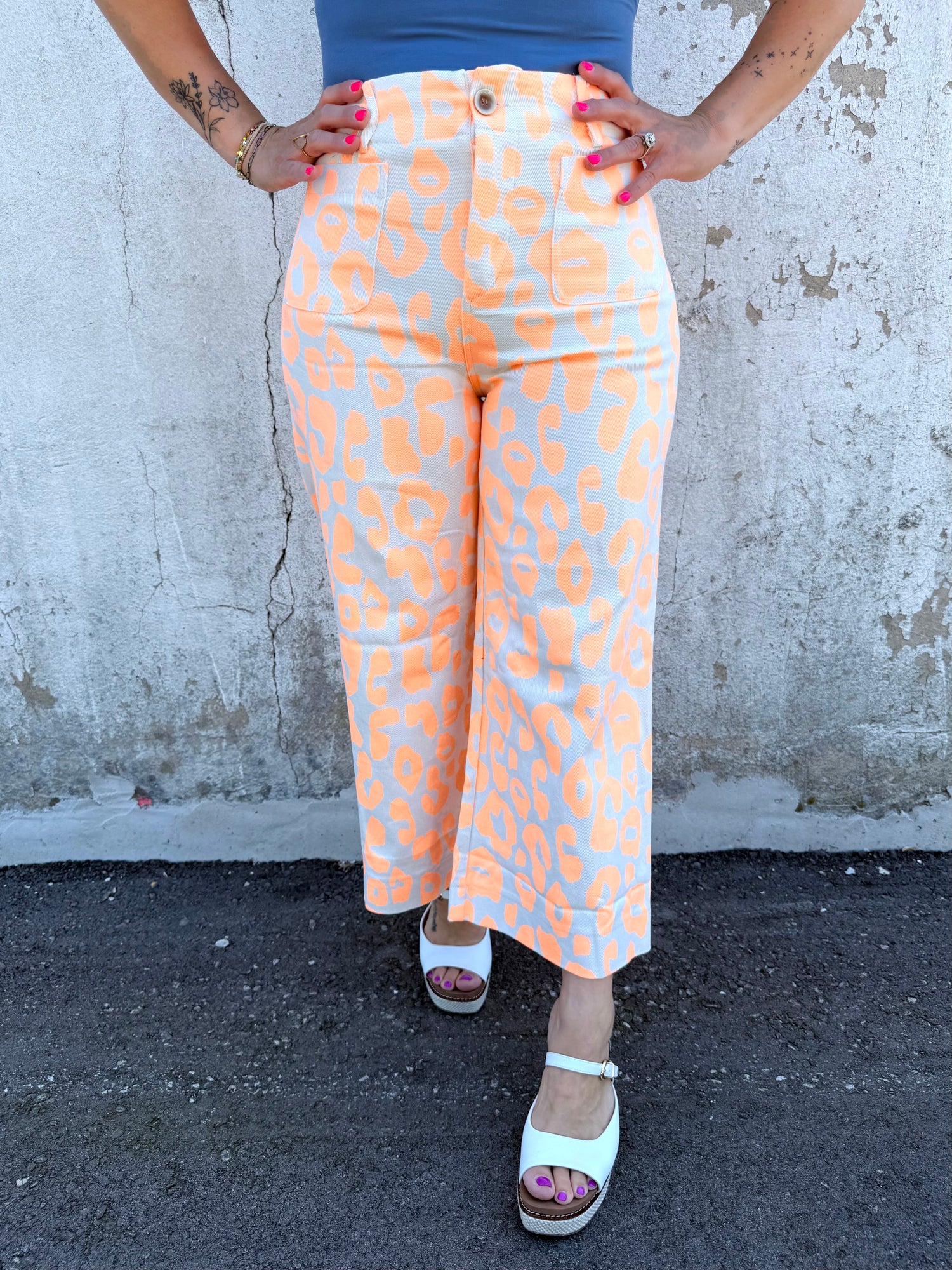 Wild Tangerine Cropped Wide-Leg Pants {S-L}