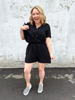 Flirty Romper Dress in Black {S-3X} - KaraMarie