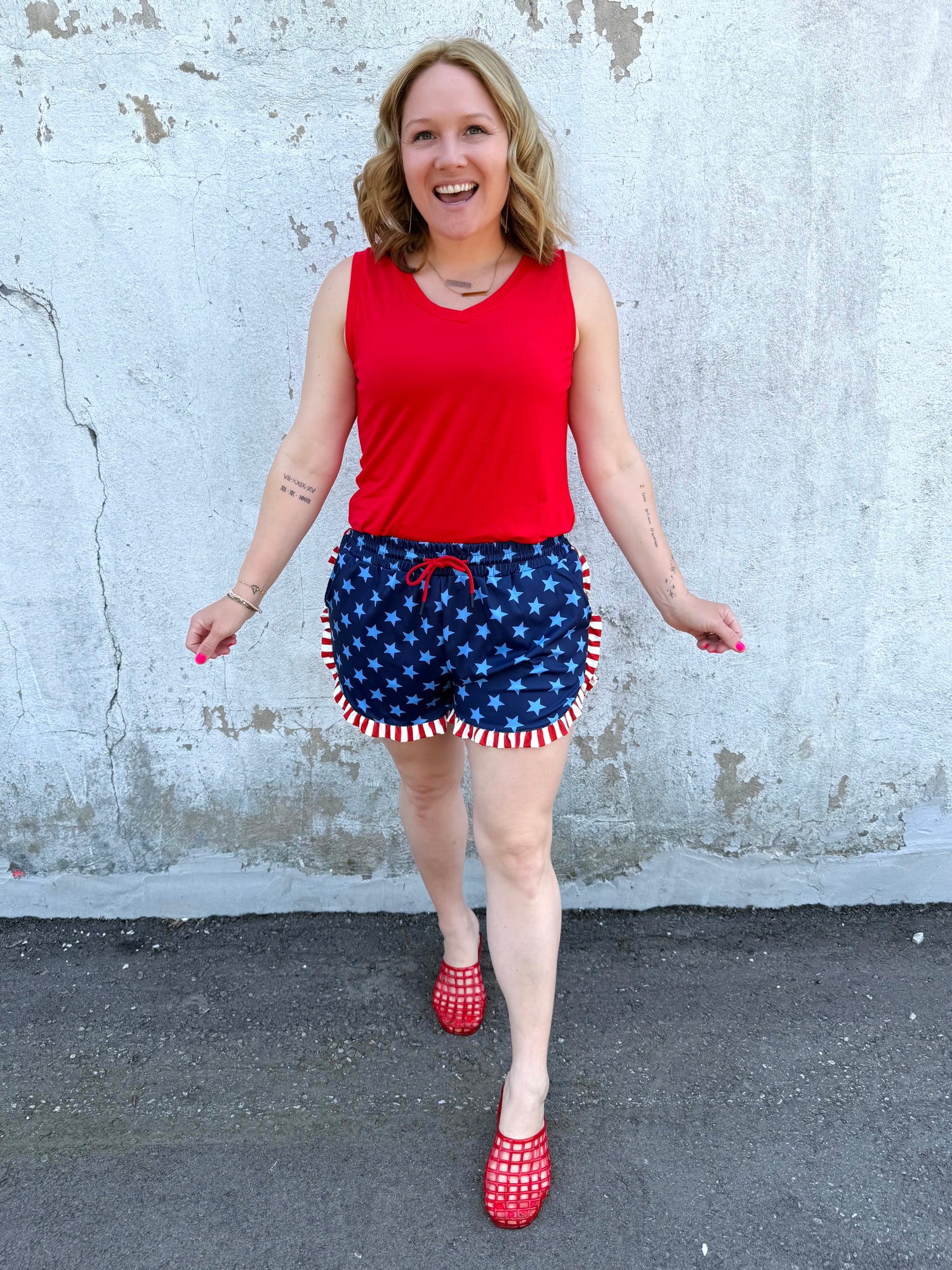 MM Noelle Tank - Red {S-3X} - KaraMarie