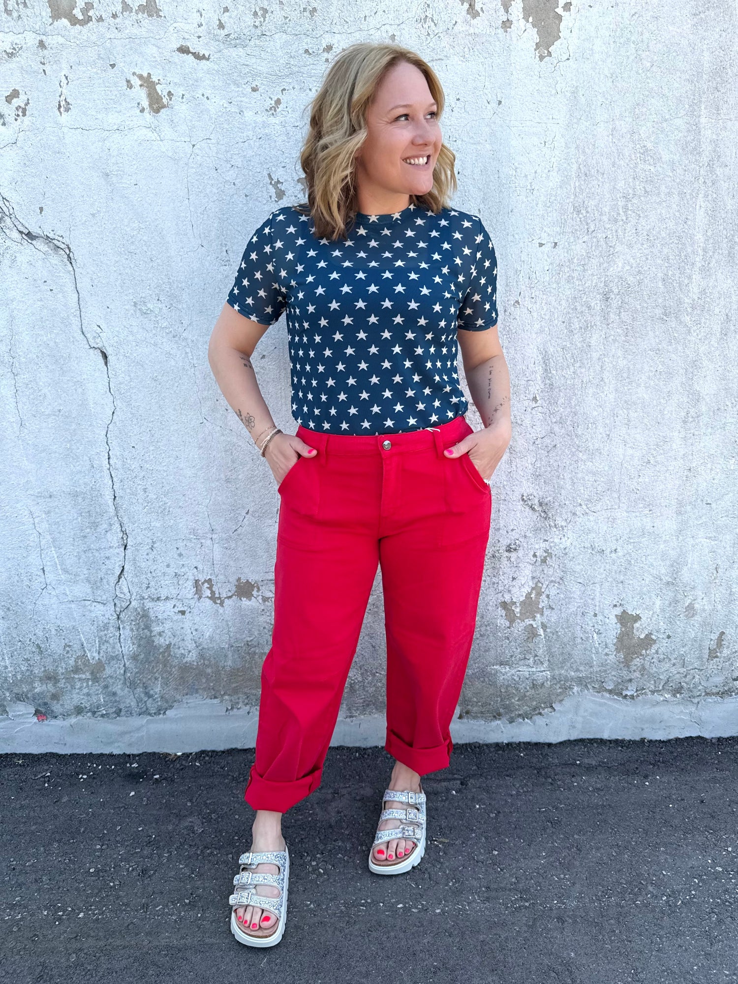 Risen Flame Fit Ankle Cuffed Barrel Jeans {0-3X} - KaraMarie