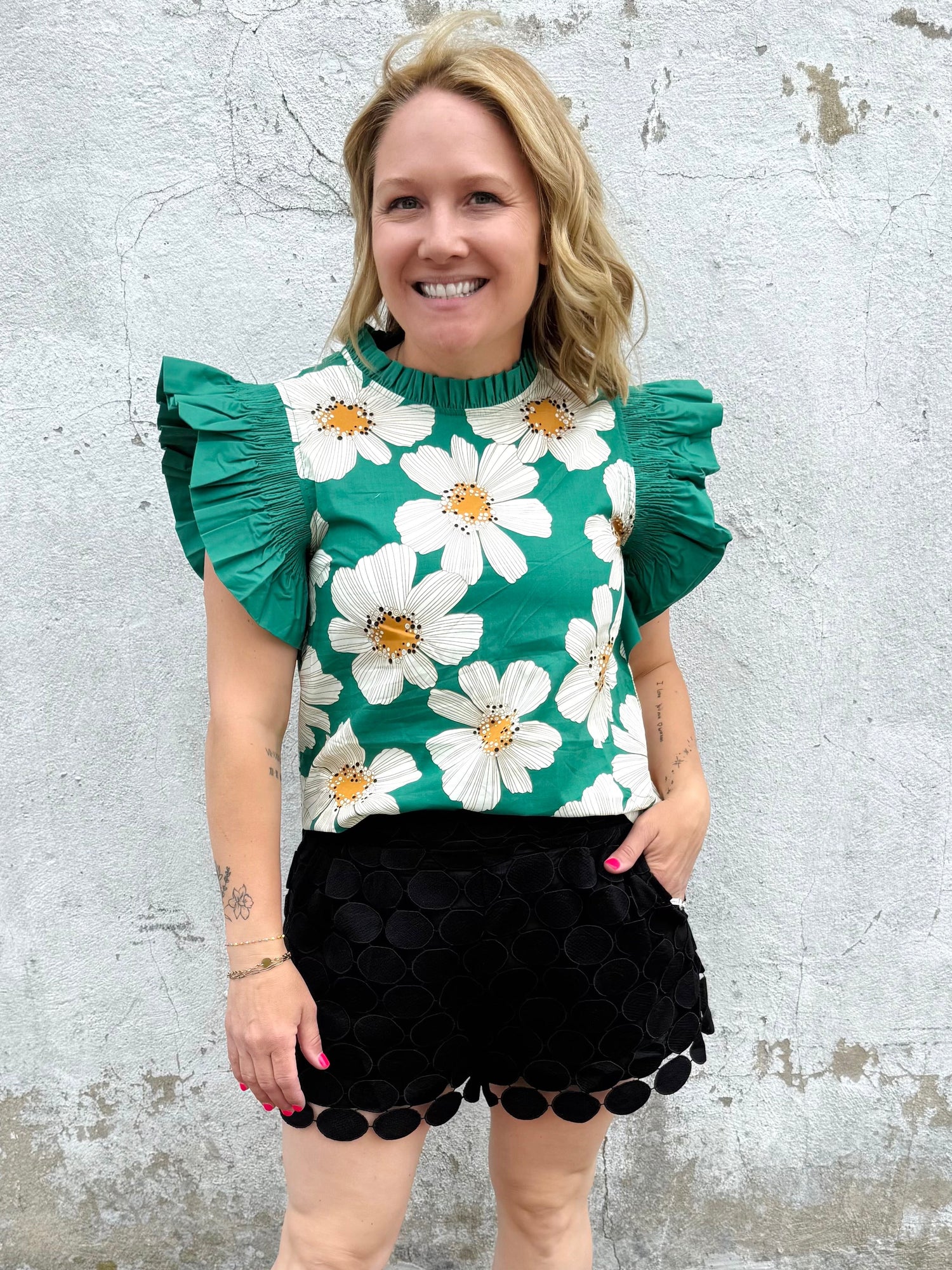 Floral Frill Bloom Top {S-L}