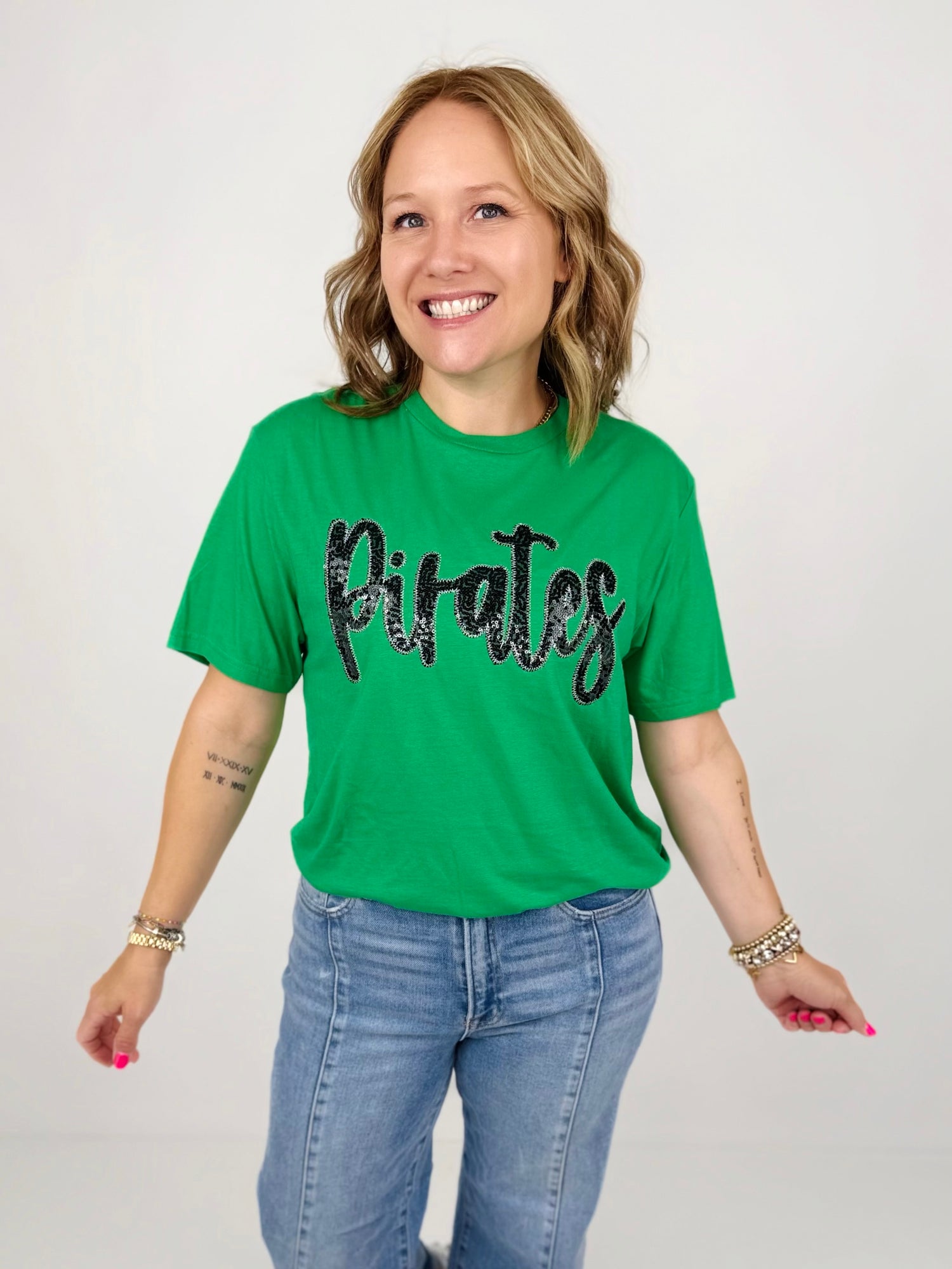 Pirates Sequin Tee {Size S-3X}