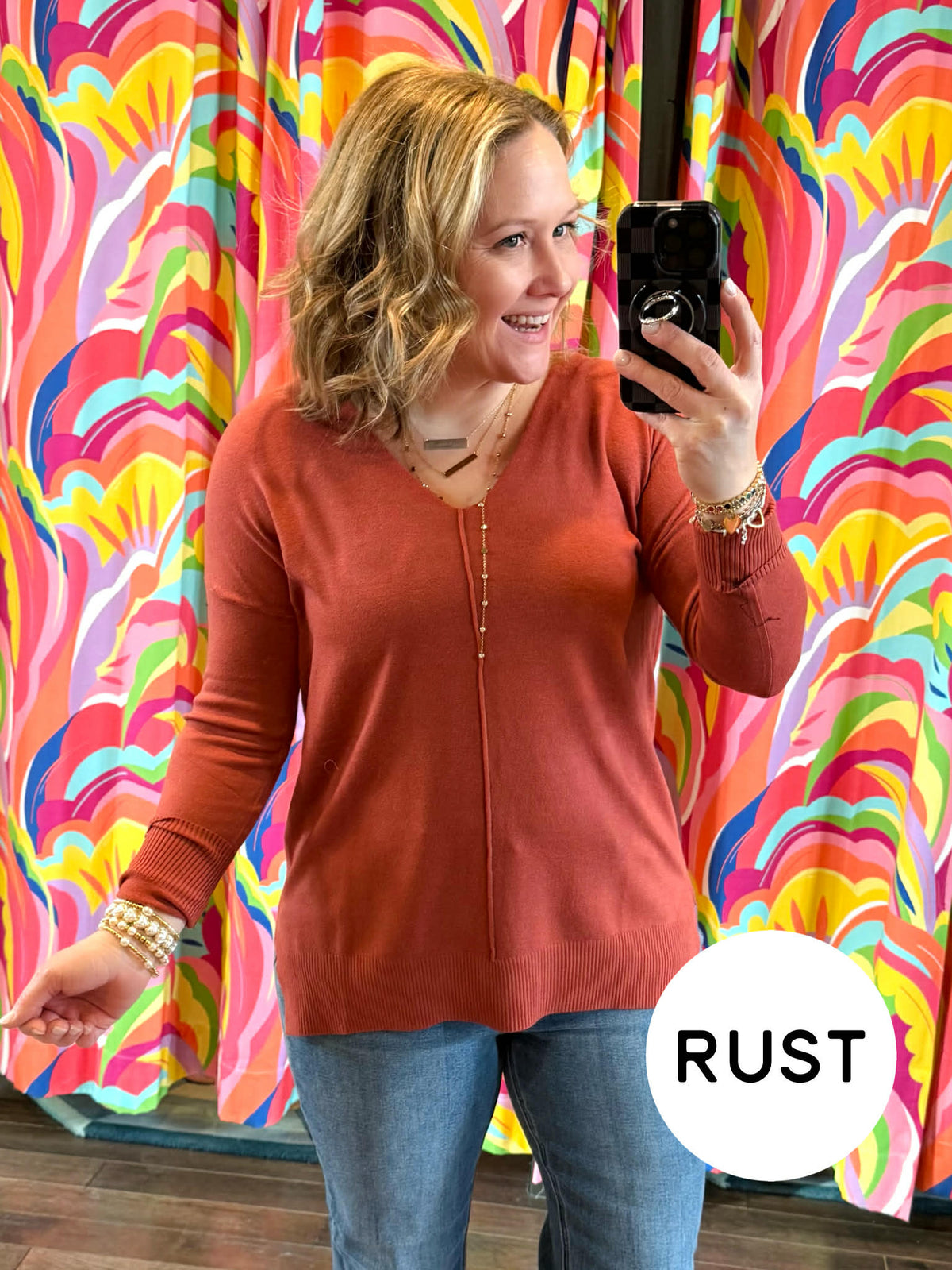 Central Line V-Neck Sweater - Multiple Colors {S/M-L/XL} - KaraMarie