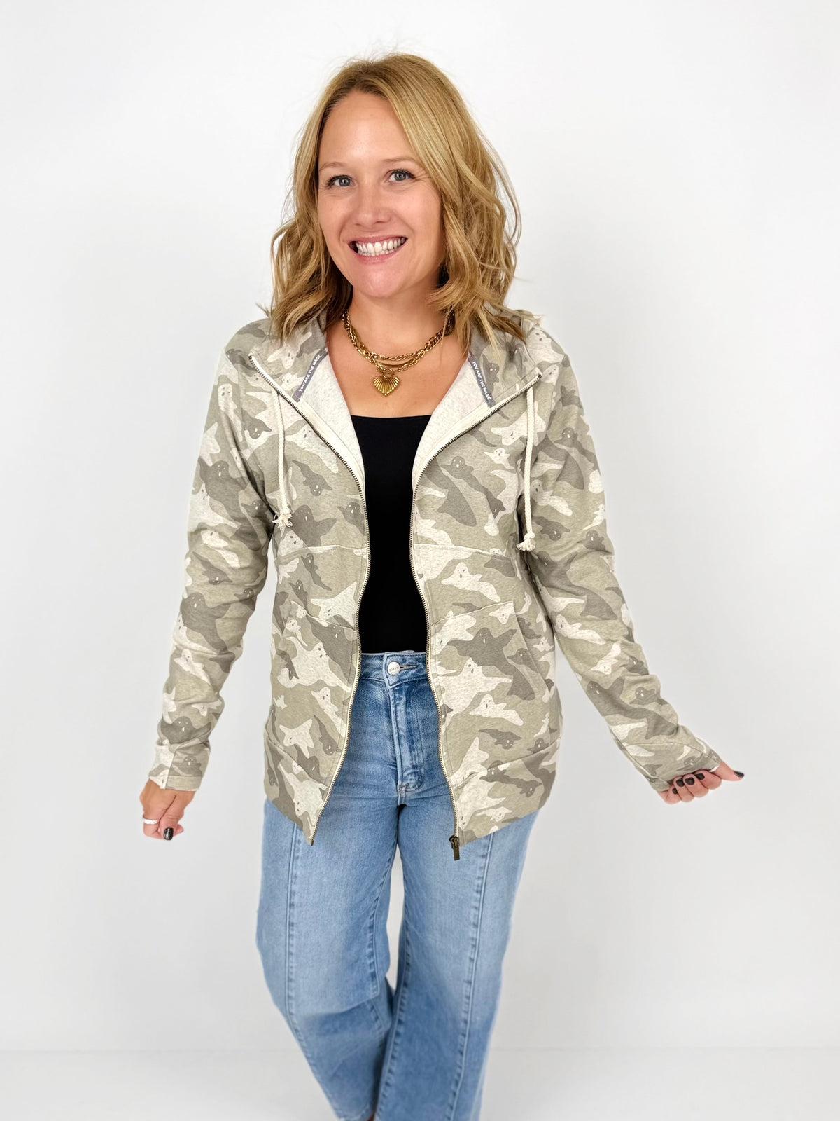 Ampersand FullZip Up Hoodie - Peek-A-Boo Camo {S-3X}