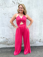 Top Tier Jumpsuit in Pink {S-3X} - KaraMarie