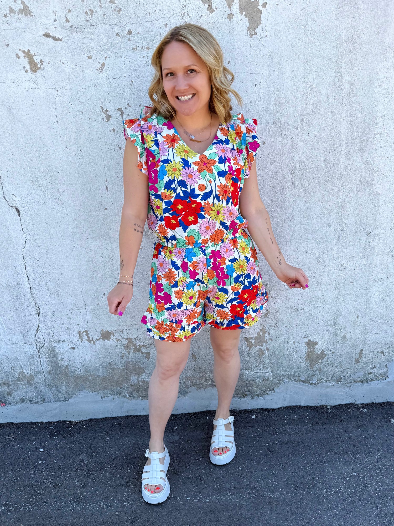 Flower Crush Romper {S-L}