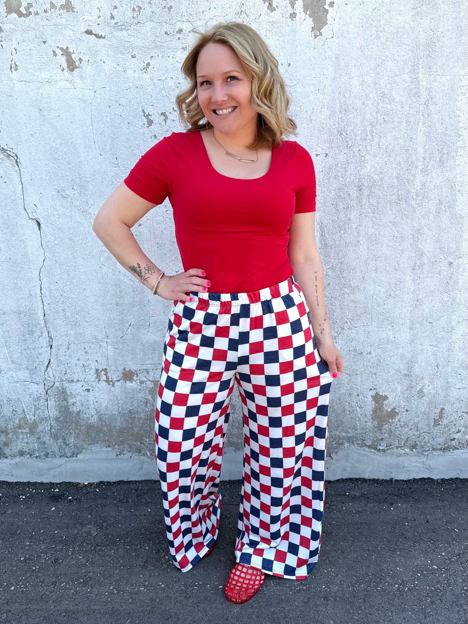 All American Check Pants {S-3X}