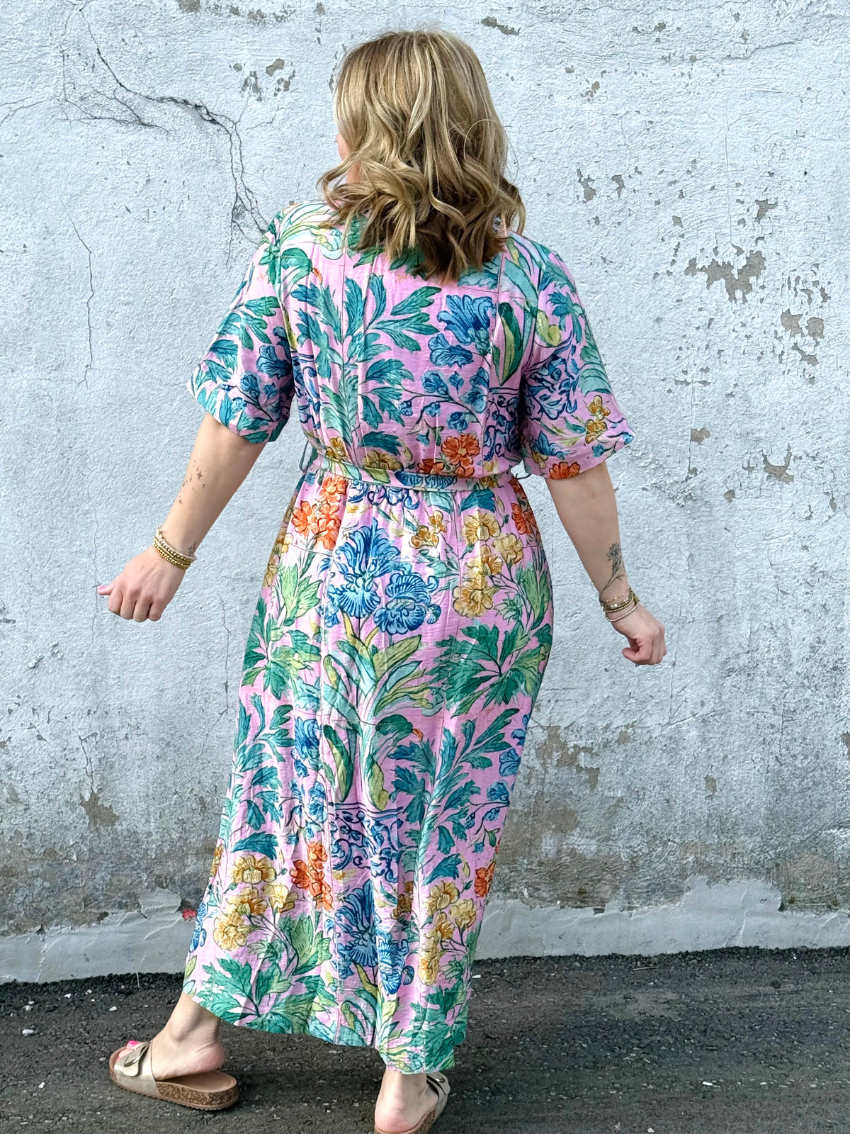 Chic Bloom Shirt Dress - Pink {S-L} - KaraMarie